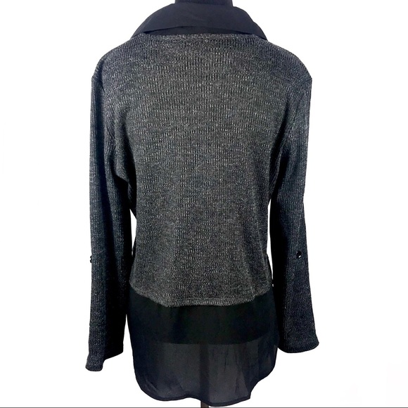 NY Collection Petite Layered Look Top - Picture 3 of 8